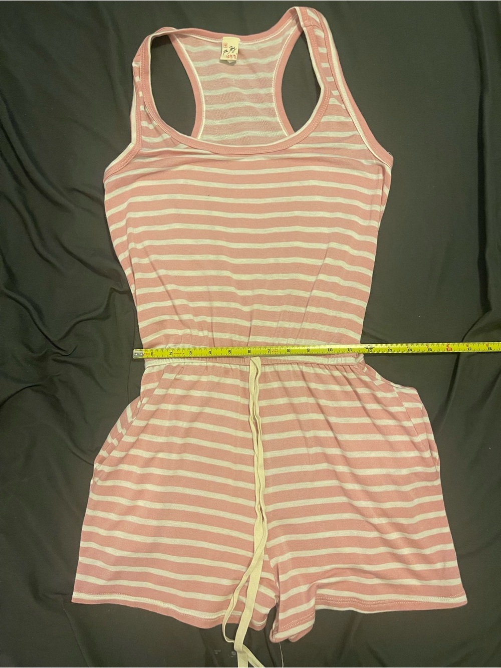7th Ray Pink and White Striped Racerback One-Piece